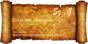 Szoldán Gusztáv névjegykártya