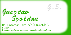 gusztav szoldan business card